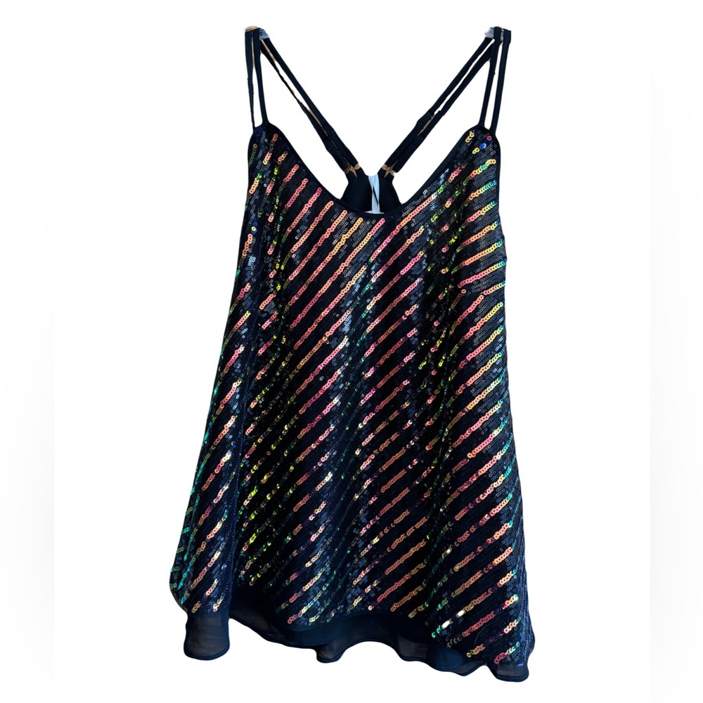 NWT Grace Karin Sparkly Sequined Camisole Tank Top, Multicolor, Party, Size‎ M
